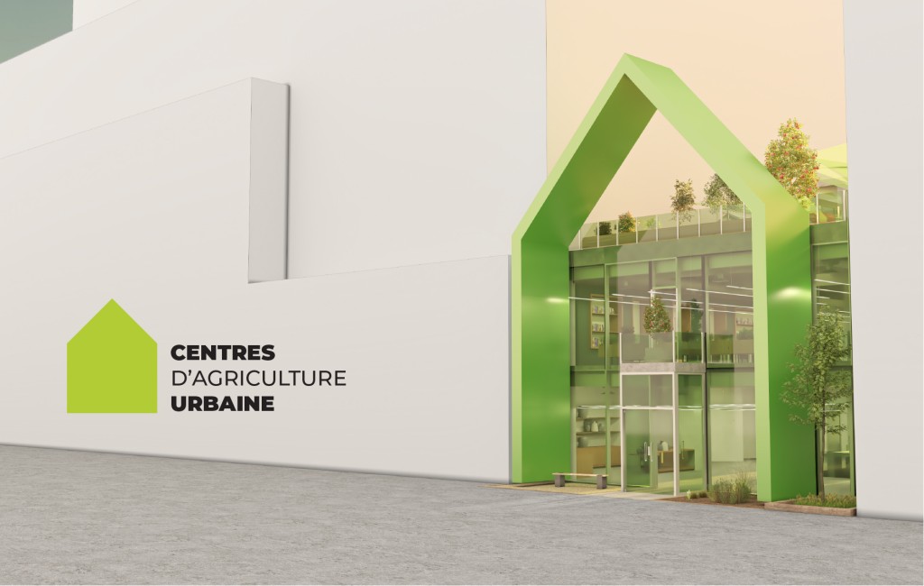 Façade de la bâtisse pour le projet Le centre d’agriculture urbaine